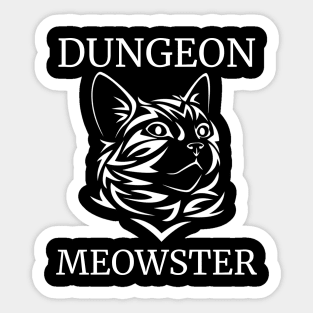 Dungeon Moewster Humor Cat Silhouette Quote Fun RPG Master Sticker